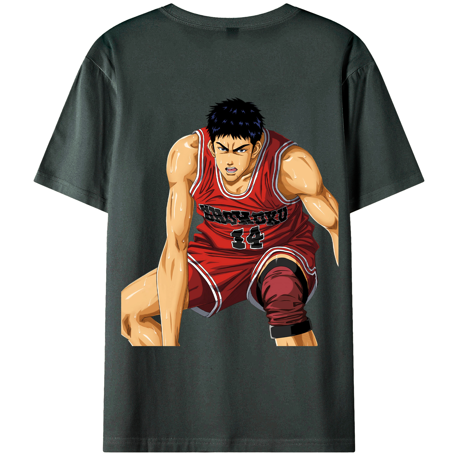 （画像用） SLAM DUNK／スラムダンク 綿100％ メンズ半袖Tシャツ（バックプリント） 通気性